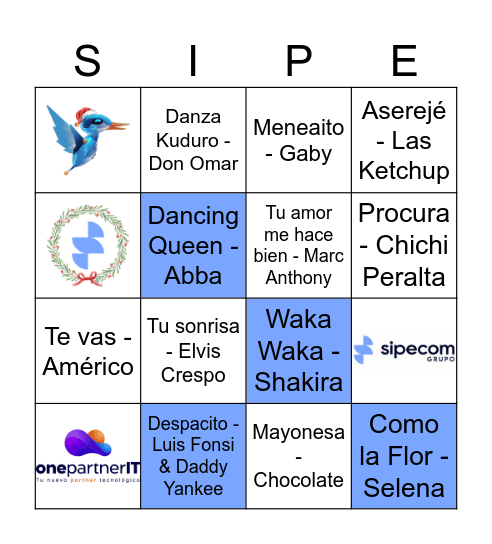 SIPEBINGO MUSICAL Bingo Card