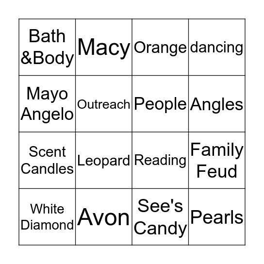 Victoria Birthday Bingo Card