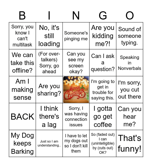 Did I say that??? Bingo Card