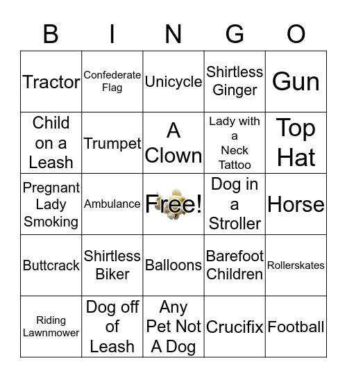 2016 Popcorn Parade Bingo Card