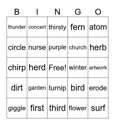 Review Bingo! Bingo Card