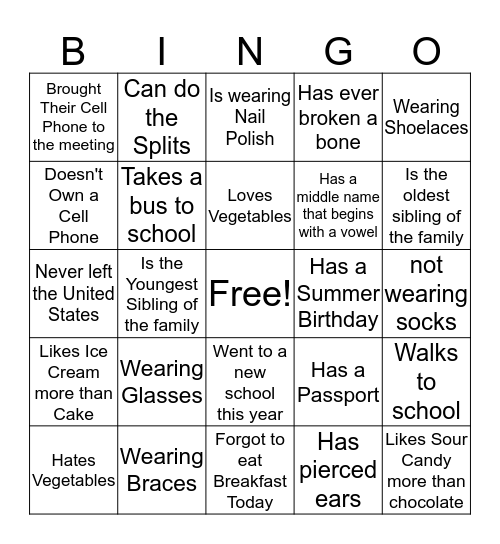 Troop 17411 Bingo Card