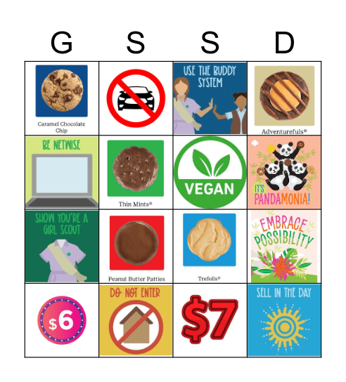 Cookie Bingo Card