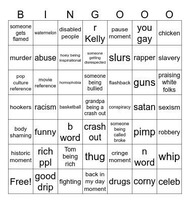 boondocks bingo Card