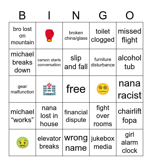 harris utah trip Bingo Card