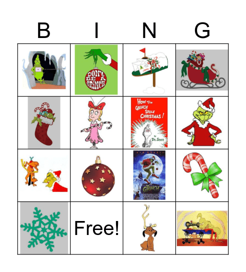 GRINCH BINGO Card