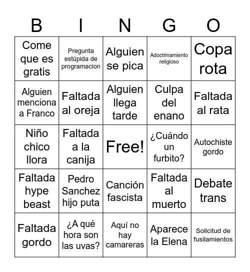 Bingo Navidad Facilito Bingo Card