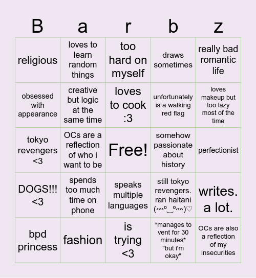 How similar are we? Bingo Card