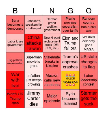 2025 BINGO Card