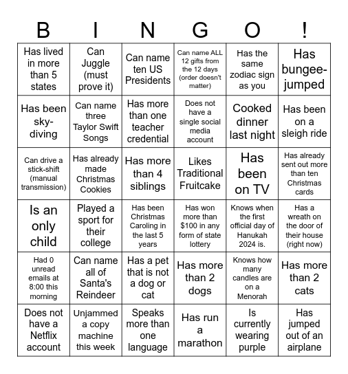 Only 2 More Days Bingo Card