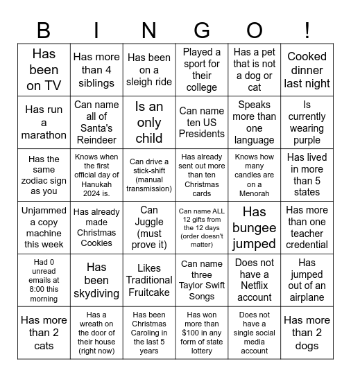 Only 2 More Days Bingo Card