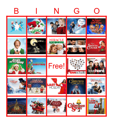 Christmas Movie BINGO Card