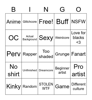 Art Bingo Card