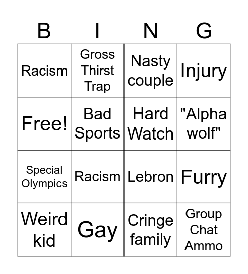 Insta Reels Bingo Card