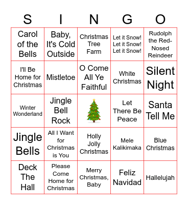 Reindeer Games Bingo Card