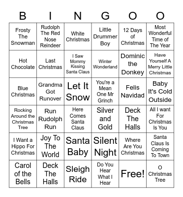 Bing Ho Ho Ho Bingo Card