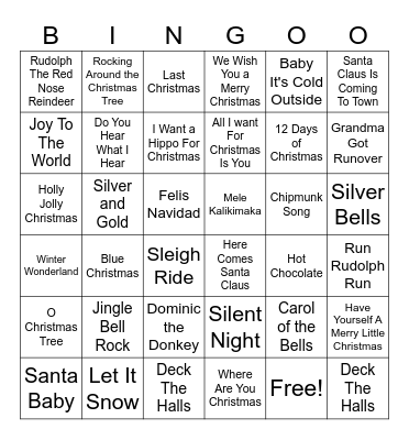 Bing Ho Ho Ho Bingo Card