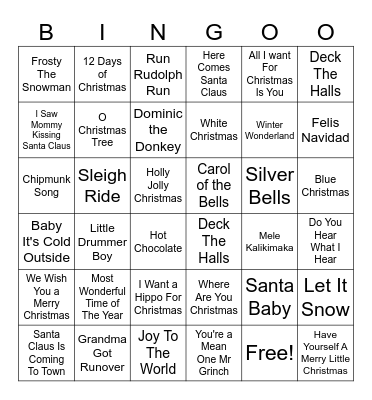 Bing Ho Ho Ho Bingo Card