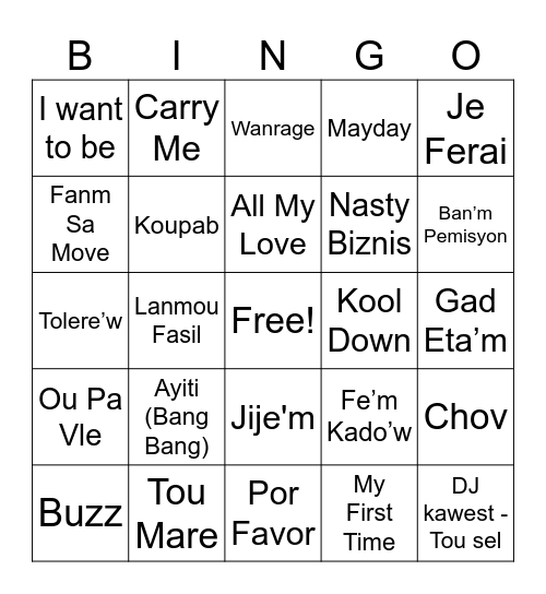 CaRiMi Bingo Card