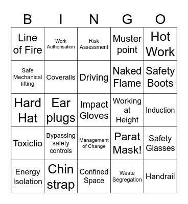 Lifesaving Rules Bingo Card