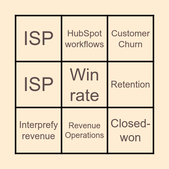 Susi Bingo Card