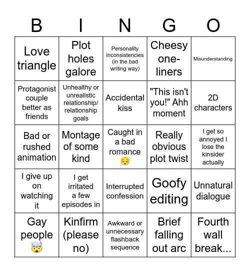 Miraculous Bingo 😔 Bingo Card