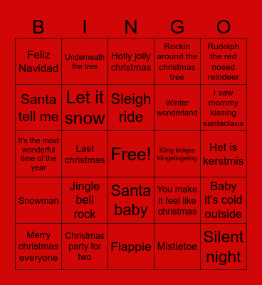Kerstviering Greiner 2024 Bingo Card