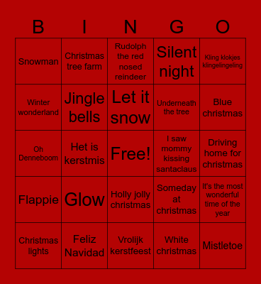 Kerstviering Greiner 2024 Bingo Card