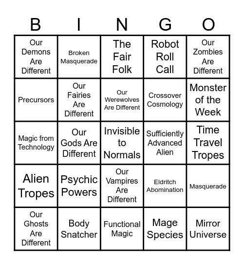 Teenage Mutant Ninja Turtles Bingo Card