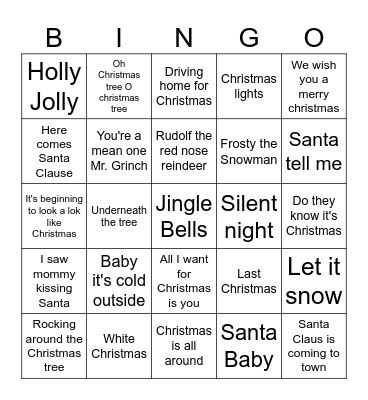 CHRITSMAS BINGO Card