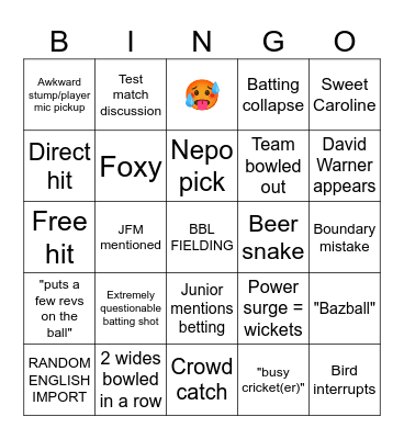 B B L  B I N G O Bingo Card