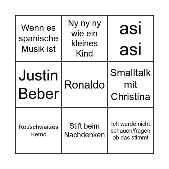 Kamal Bingo Card