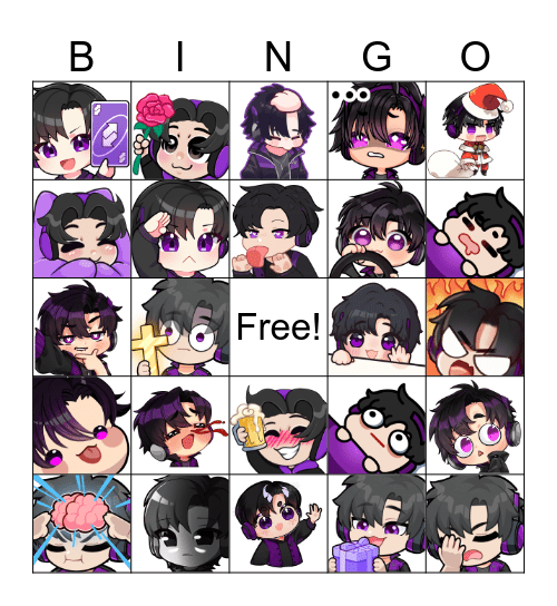 Raizo's Emote Bingo Card