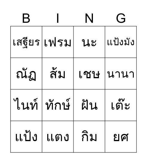 WHO AM I (?) Bingo Card