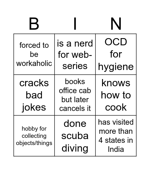 Bingo Card