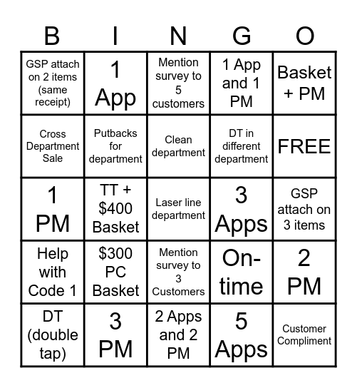 Best Buy Bingo Card