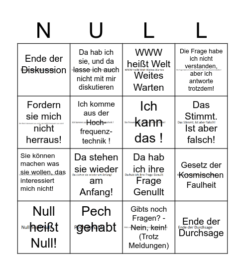 Geerdes Bingo Card