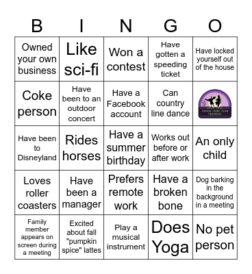 End of Year Celebration BINGO Card