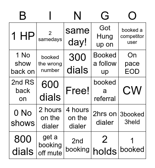 TEAM BALL Bingo Card