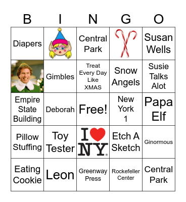 ELF TRIVIA Bingo Card
