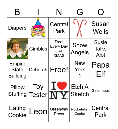 ELF TRIVIA Bingo Card