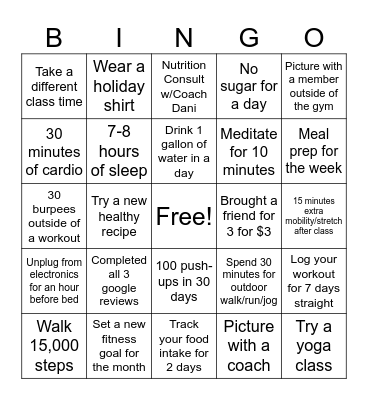 CFCG Bingo Card