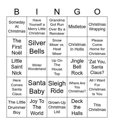 Christmas Bingo #3 Bingo Card