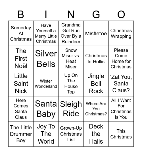Christmas Bingo #3 Bingo Card