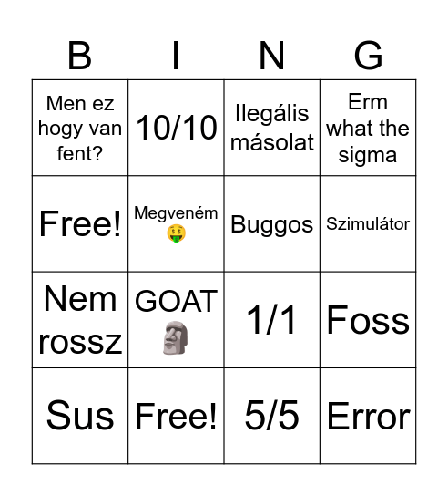 Poki Bingo Card