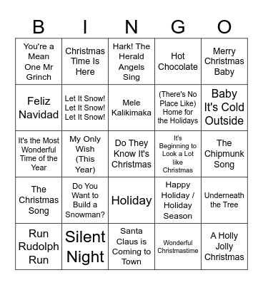 Christmas Bingo #2 Bingo Card