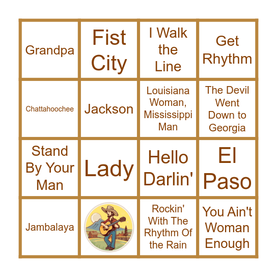 Country Classics #2 Bingo Card