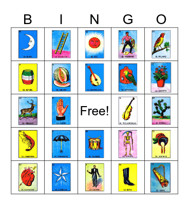 Loteria Mexicana Bingo Card