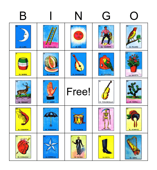 Loteria Mexicana Bingo Card