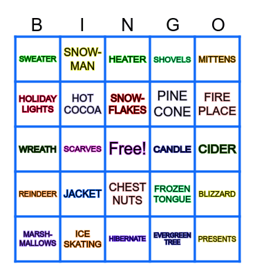 WINTERFEST Bingo Card